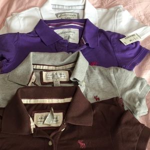 Abercrombie and Fitch + Aeropostale polo shirts bundle for women/girls size S.